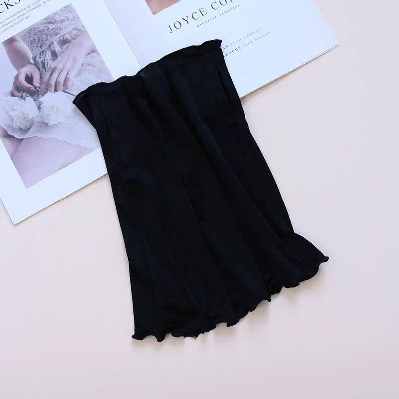 Black silk face cover