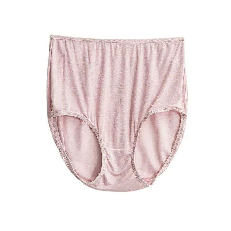 Mauve high-rise silk brief