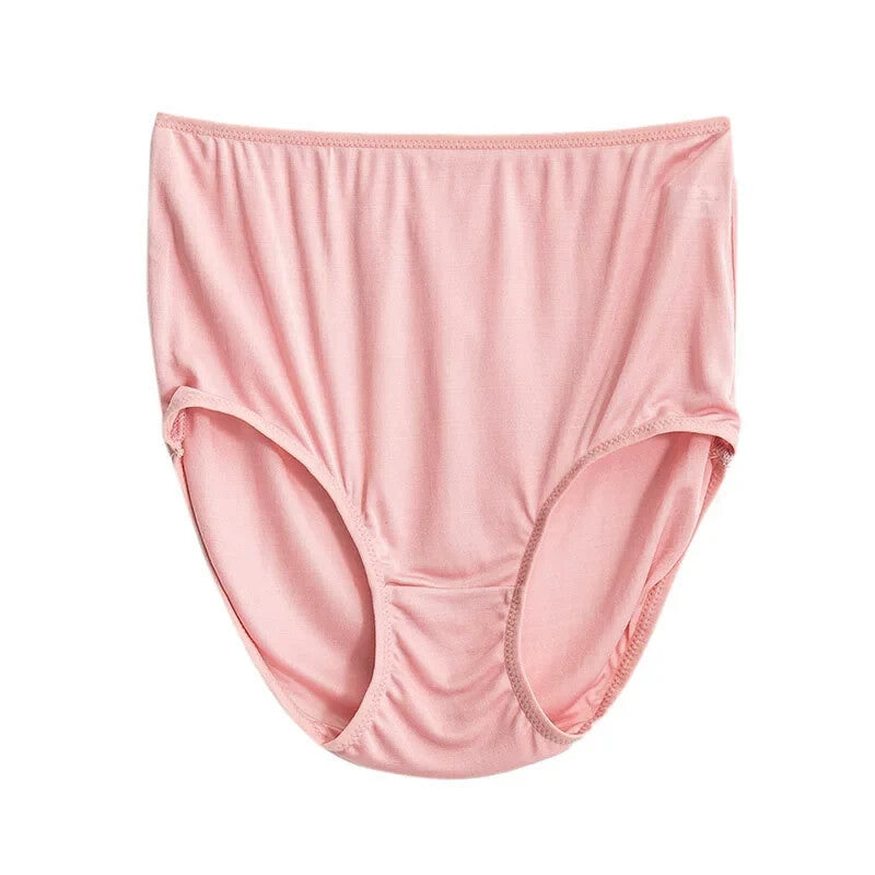 Rosewood high-rise silk brief