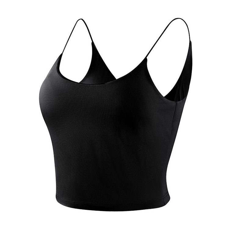 Verified black S221 crop cami back view