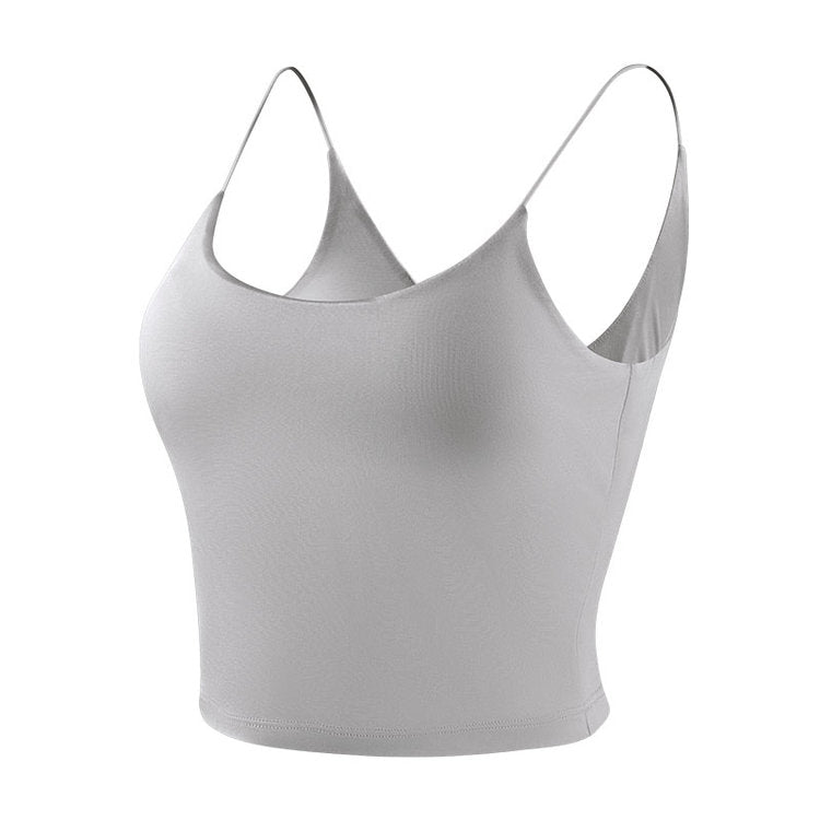 Verified silver-gray S221 crop cami back view