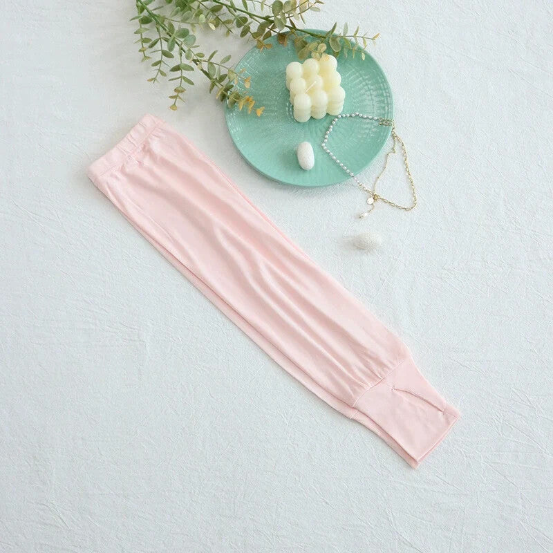 Blush silk arm sleeves