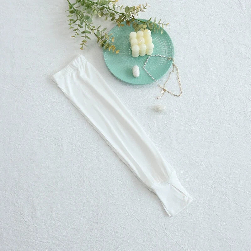Ivory silk arm sleeves
