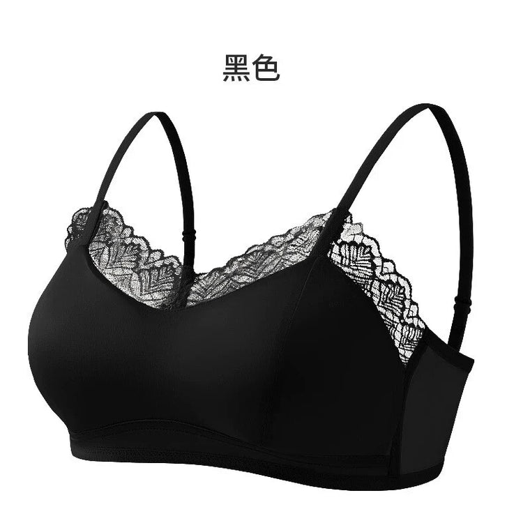 Black silk soft-cup bralette