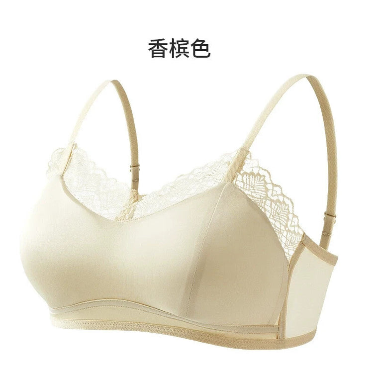 Champagne silk soft-cup bralette