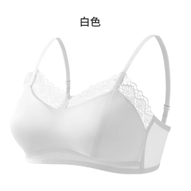 Ivory silk soft-cup bralette