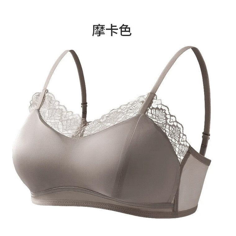 Mocha silk soft-cup bralette